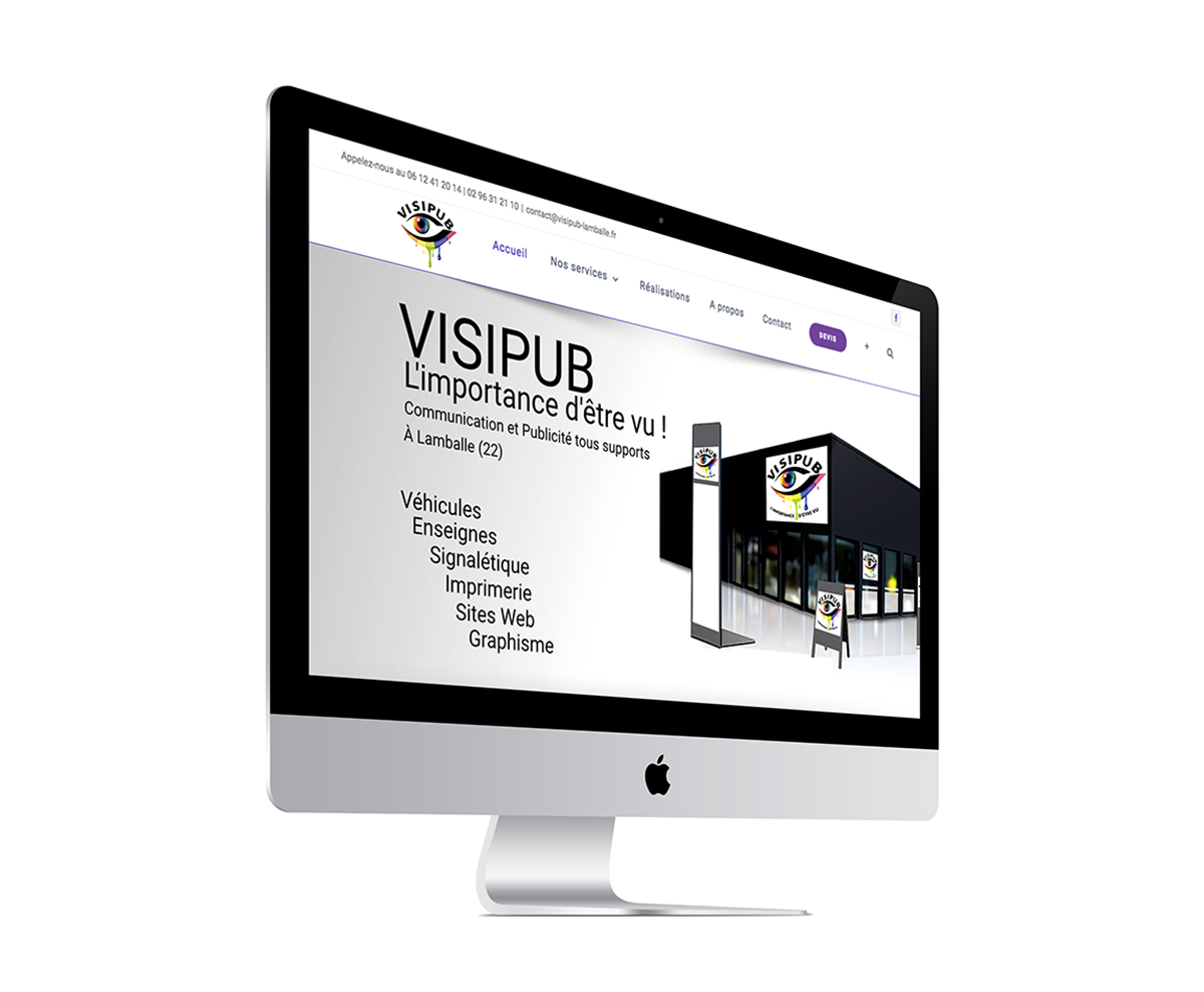 image de la page d'accueil du site internet Visipub agence graindesell