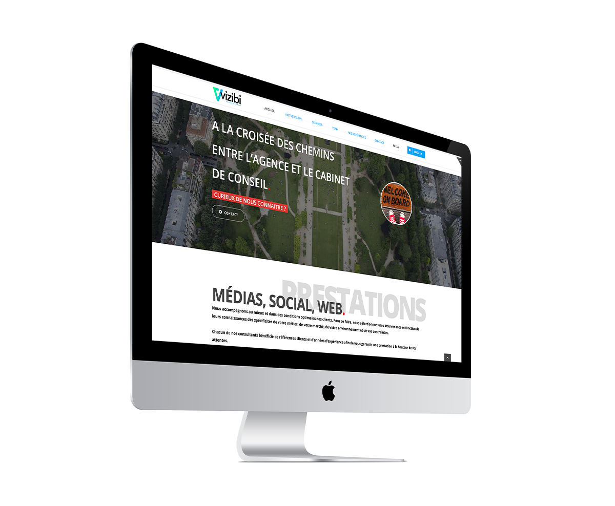 écran du site professionnel de vizibi.fr