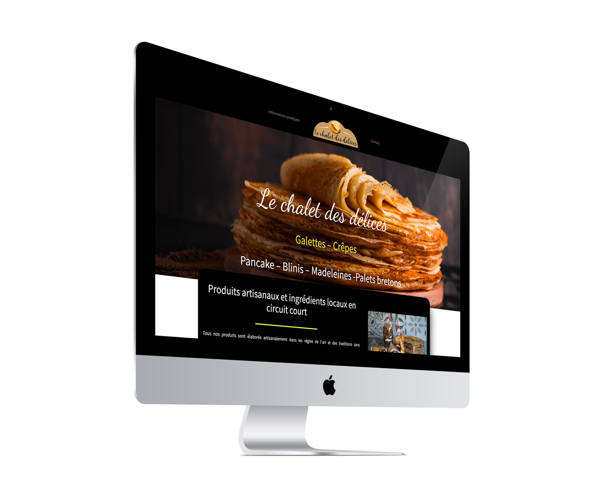 site internet d'une crêperie à pleumeur gautier