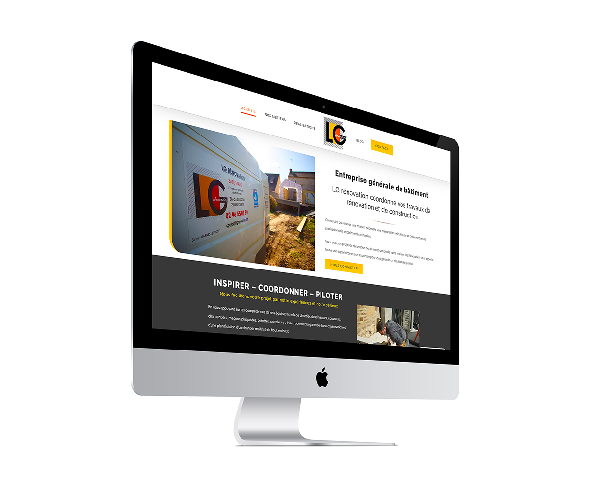 site internet d'une entreprise de travaux