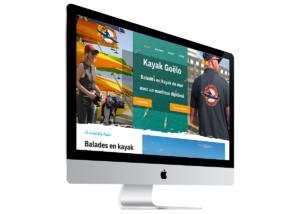 écran d'un site Internet de kayak