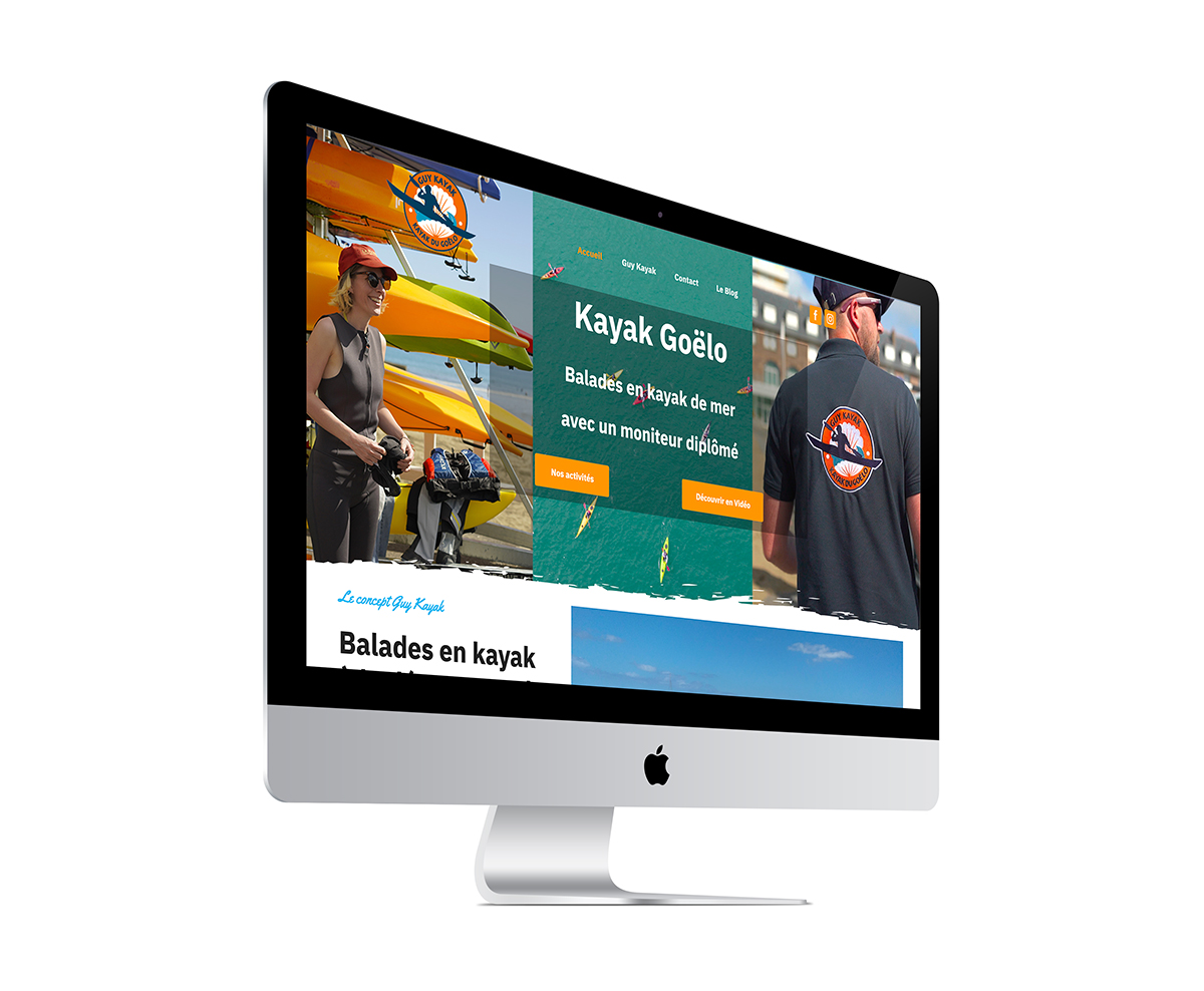 écran d'un site Internet de kayak
