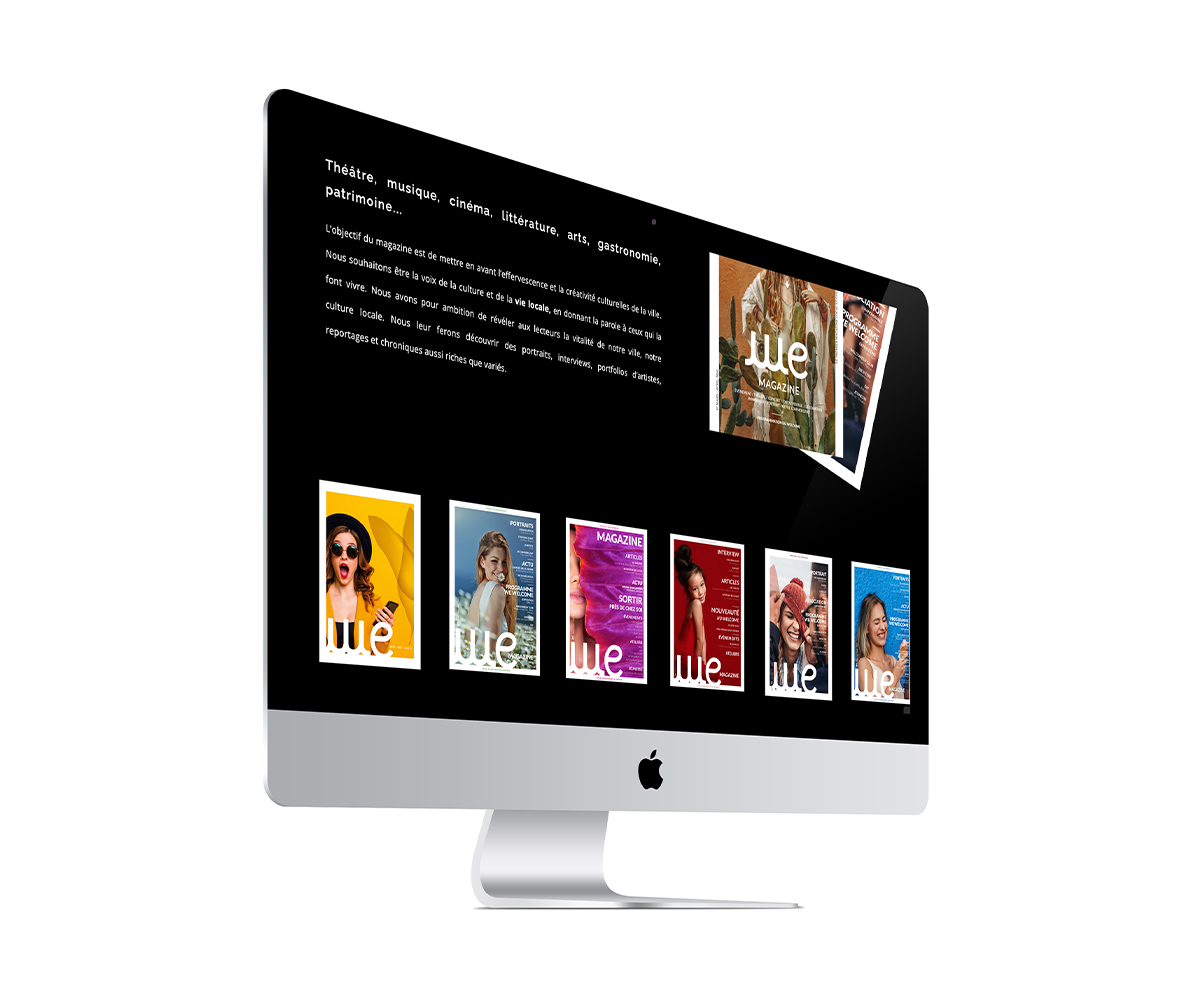 Site Internet d'un magazine culturel We magazine
