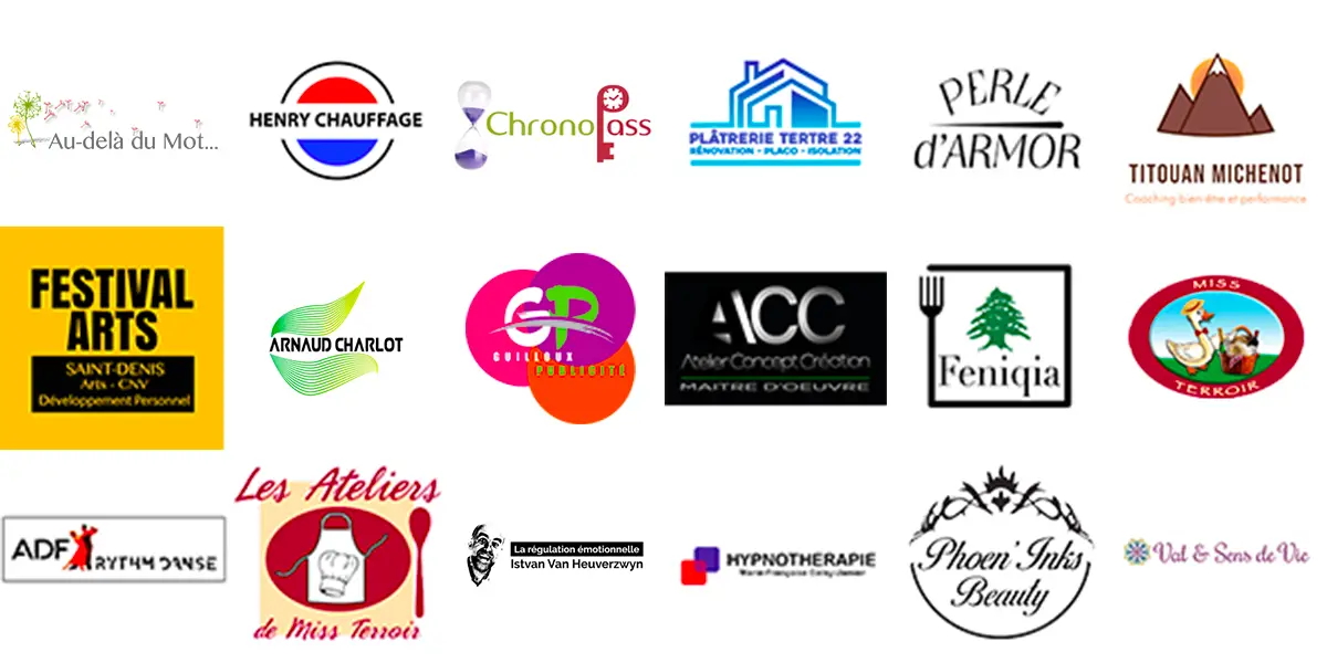 les logos des partenaires de l'agence grain de sell