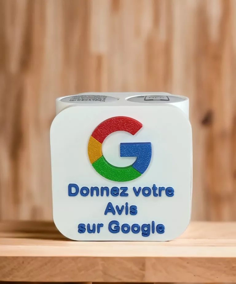 Cube design connecté et Google Business profil