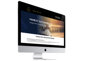 écran du site Internet Parisest automobiles de marne la vallée